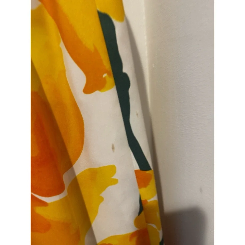 Vintage‎ Malia Honolulu Floral Maxi Dress Hawaiian Aloha Yellow Orange Sz S 70s - Picture 5 of 16